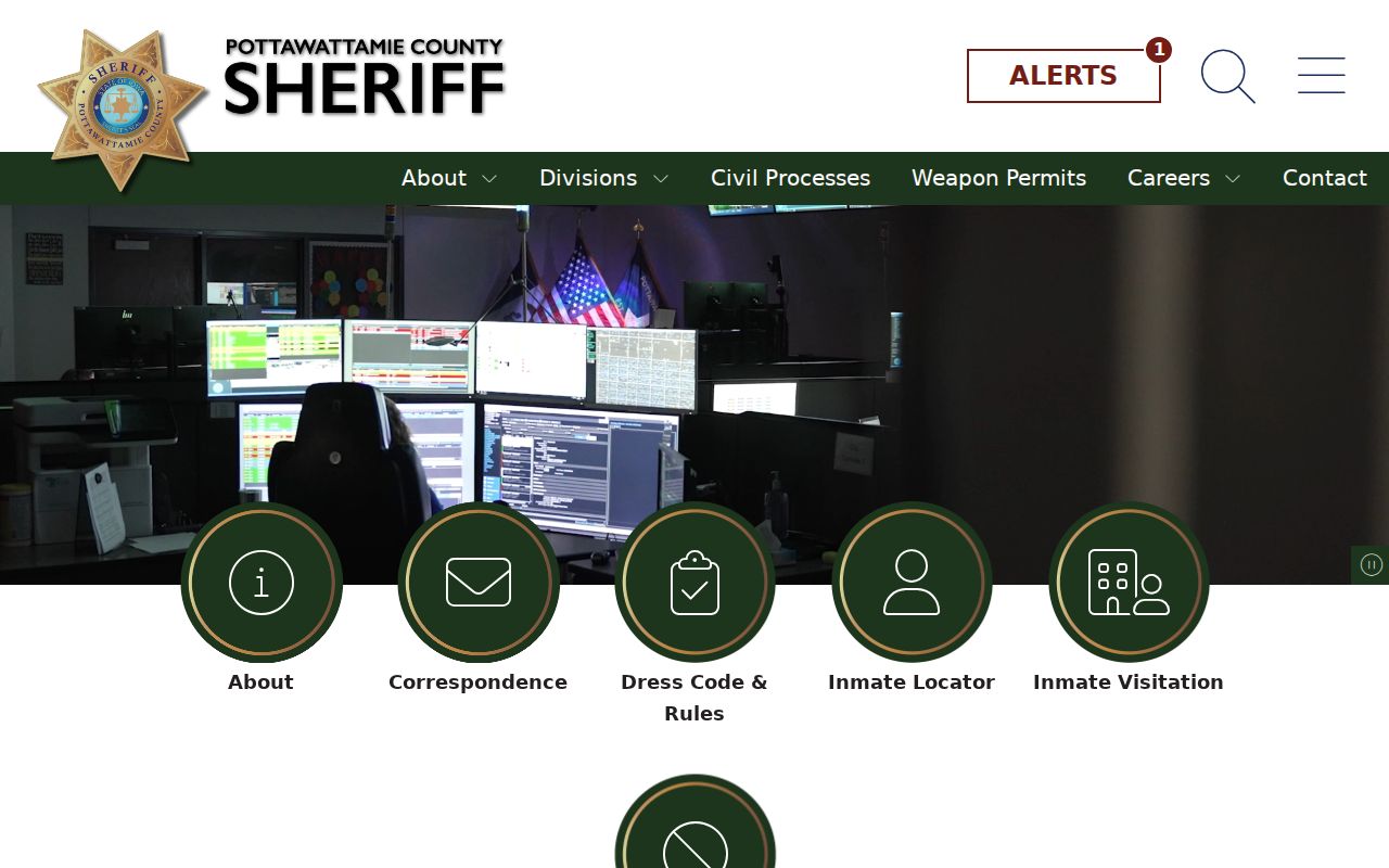 Pottawattamie County arrest booking facility and jail information