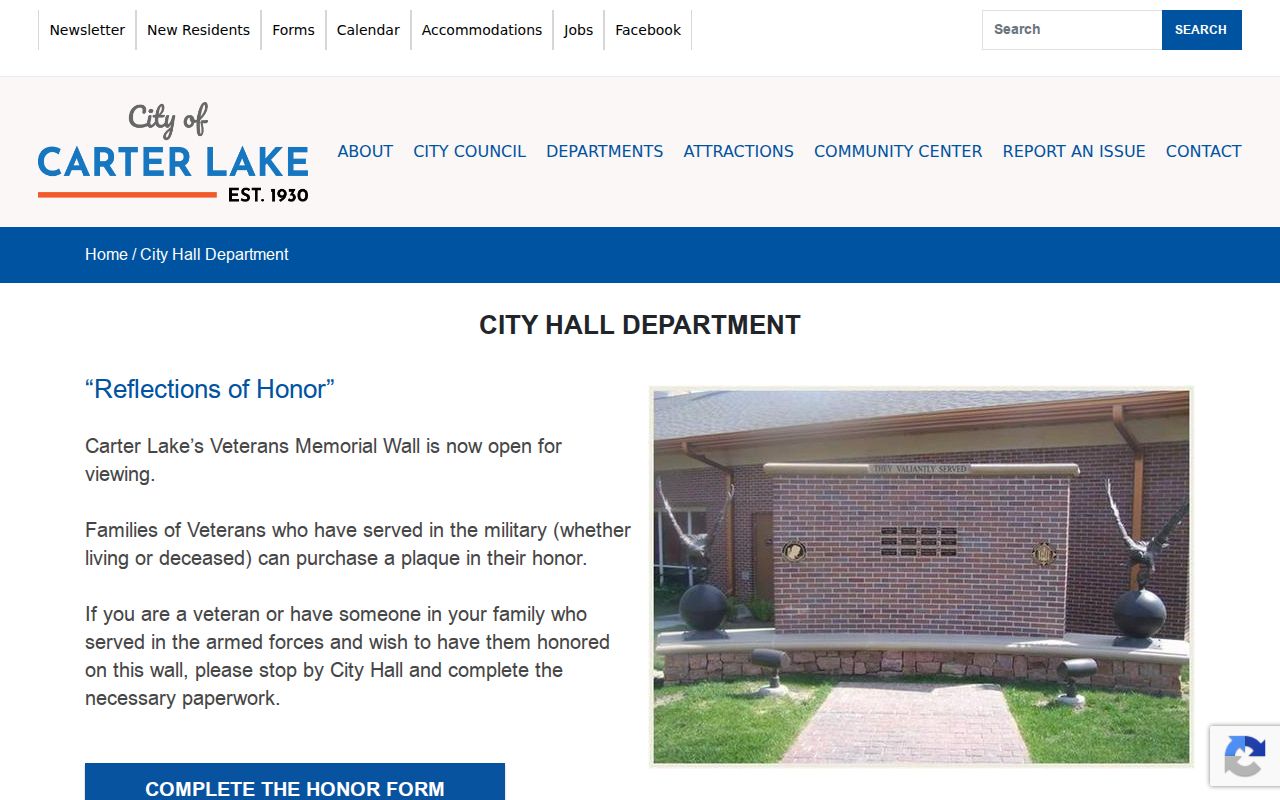 Carter Lake City Hall criminal records contact channel