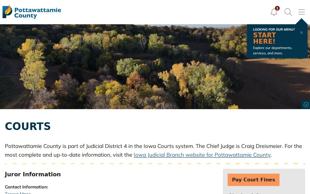 Pottawattamie County criminal court clerk and courthouse information